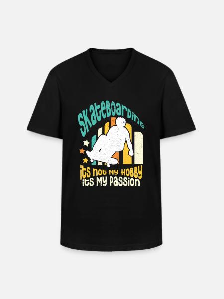 Skateboard Skateboarder Skating - Men's V-Neck T-Shirt - black
