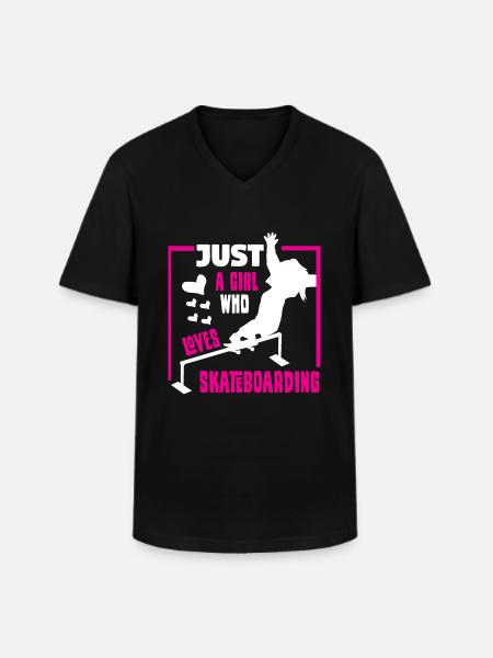 Skateboard Skateboarder Skating - Men's V-Neck T-Shirt - black
