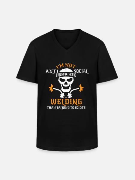 Welders weld metal locksmiths - Men's V-Neck T-Shirt - black