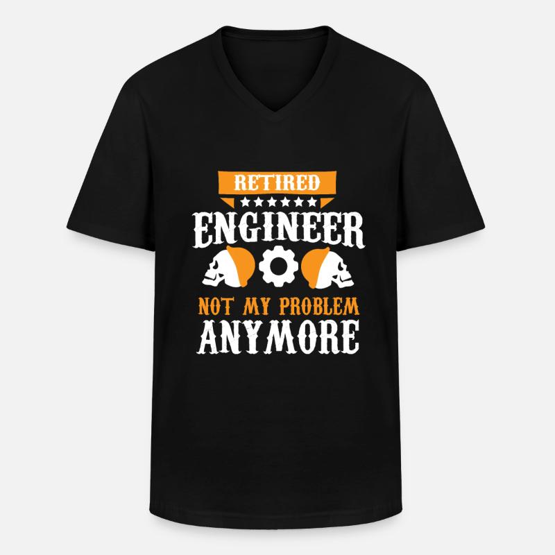 Engineer Technician Technical System - Men's V-Neck T-Shirt - black