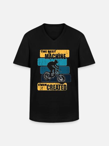 Fahrradfahrer Fahrrad Biker BMX - Männer-T-Shirt mit V-Ausschnitt - Schwarz
