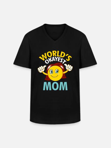 Fête des mères Maman - T-shirt col V Homme - noir
