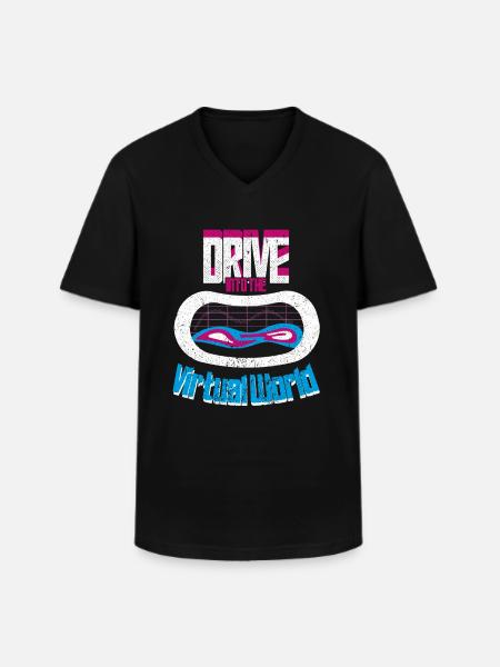 VR Glasses Virtual Reality Gaming - Men's V-Neck T-Shirt - black