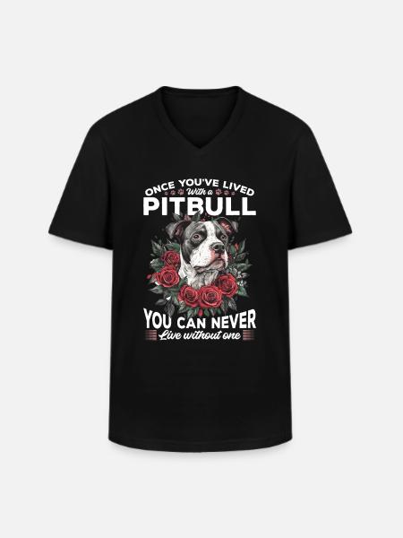 Pitbull Terrier Dog Owner - Männer-T-Shirt mit V-Ausschnitt - Schwarz