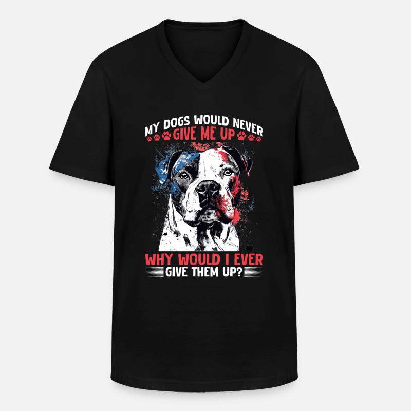 Pitbull Terrier Dog Owner - Männer-T-Shirt mit V-Ausschnitt - Schwarz