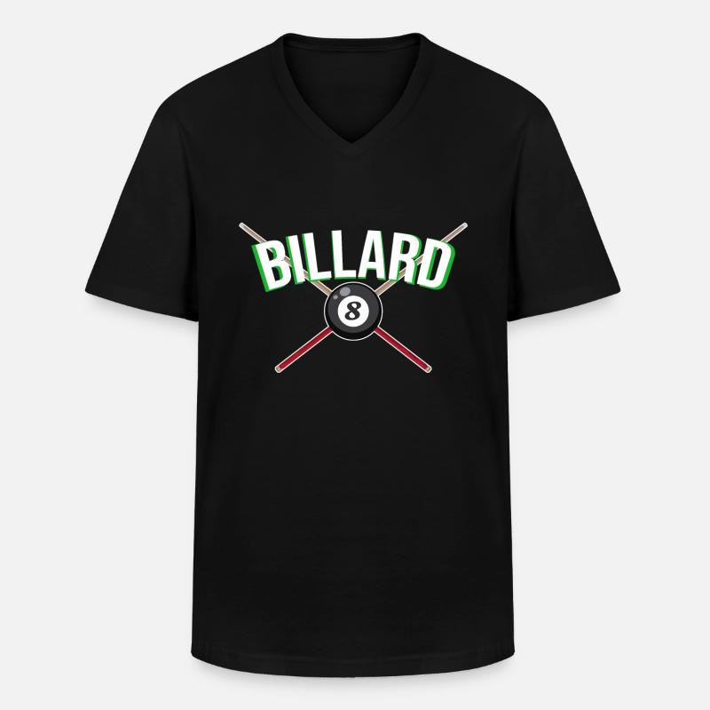 Boule de billard Billard Koe - T-shirt col V Homme - noir