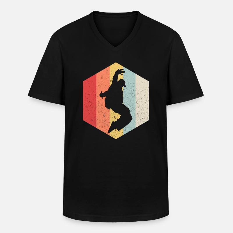 Tanzen Breakdance - Männer-T-Shirt mit V-Ausschnitt - Schwarz