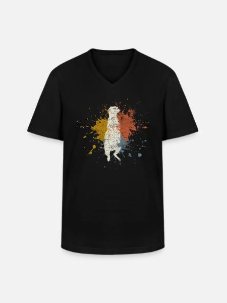 suricates - T-shirt col V Homme - noir