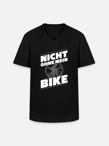 Rennrad - Männer-T-Shirt mit V-Ausschnitt - Schwarz