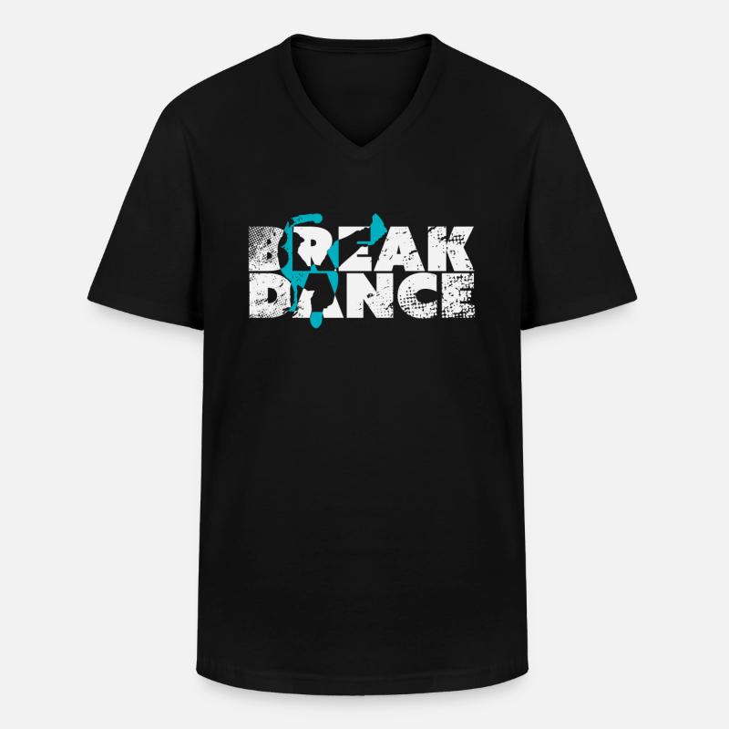 Breakdance - Männer-T-Shirt mit V-Ausschnitt - Schwarz