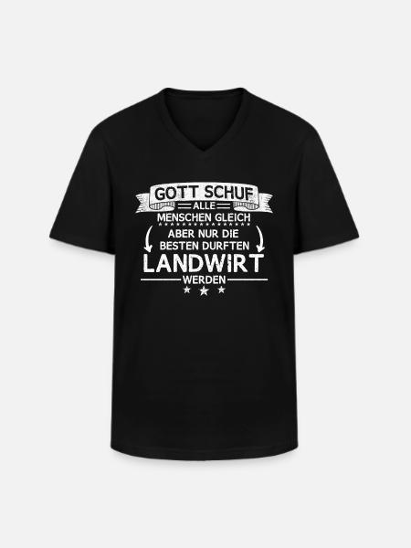 Landwirt Bäuerin Landwirtschaft Bauer Beruf Spruch - Männer-T-Shirt mit V-Ausschnitt - Schwarz