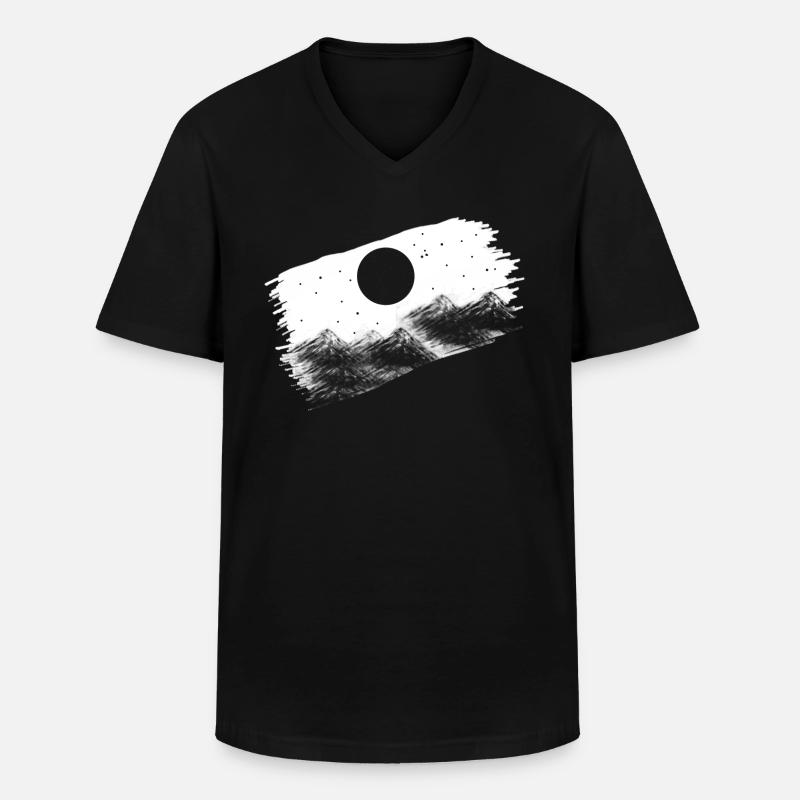 Berg - Männer-T-Shirt mit V-Ausschnitt - Schwarz