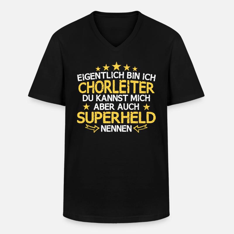 Chor Chorleiter Dirigent Chorleitung Spruch - Männer-T-Shirt mit V-Ausschnitt - Schwarz