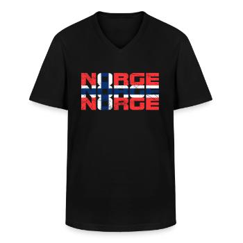 Norwegen - Männer-T-Shirt mit V-Ausschnitt - Schwarz - Vorne - AI Model Male 178 dark (178cm)
