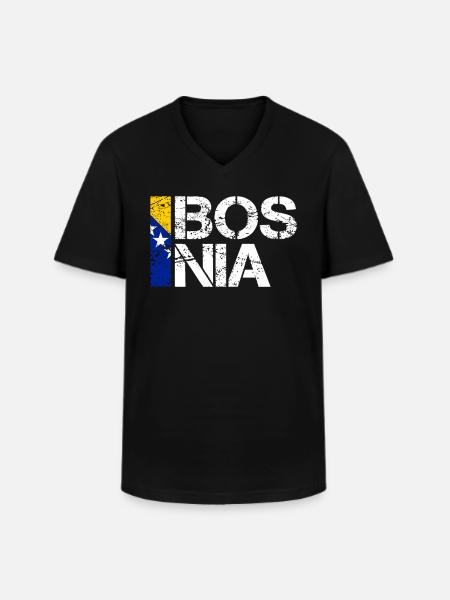 Bosnien - Männer-T-Shirt mit V-Ausschnitt - Schwarz