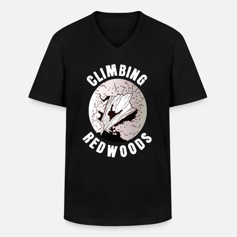 Climbing - Männer-T-Shirt mit V-Ausschnitt - Schwarz