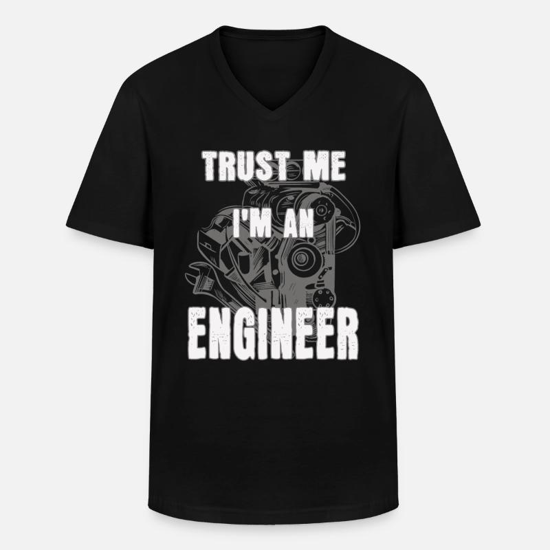 I'm an engineer - Männer-T-Shirt mit V-Ausschnitt - Schwarz