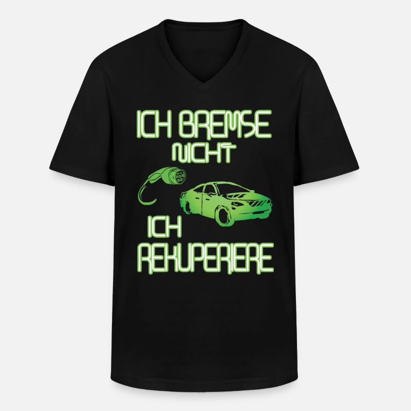 Rekuperation - Männer-T-Shirt mit V-Ausschnitt - Schwarz