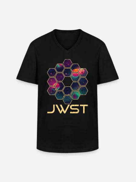 Télescope spatial James Webb - T-shirt col V Homme - noir
