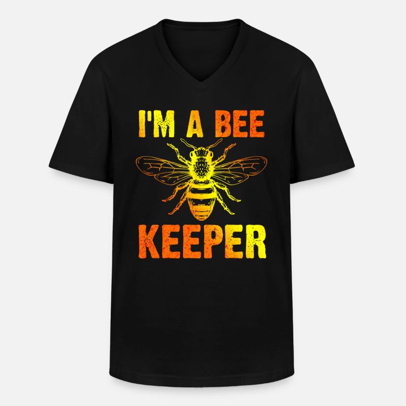 Imker Bienenzüchter - Männer-T-Shirt mit V-Ausschnitt - Schwarz