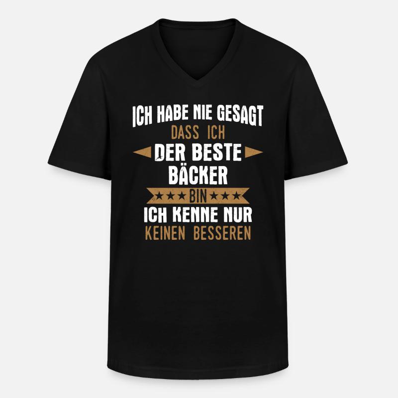 Bäcker Bäckerin Bäckerei Beruf Spruch - Männer-T-Shirt mit V-Ausschnitt - Schwarz