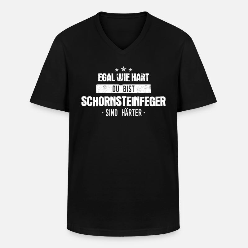 Schornsteinfeger Rauchfangkehrer Kaminkehrer - Männer-T-Shirt mit V-Ausschnitt - Schwarz