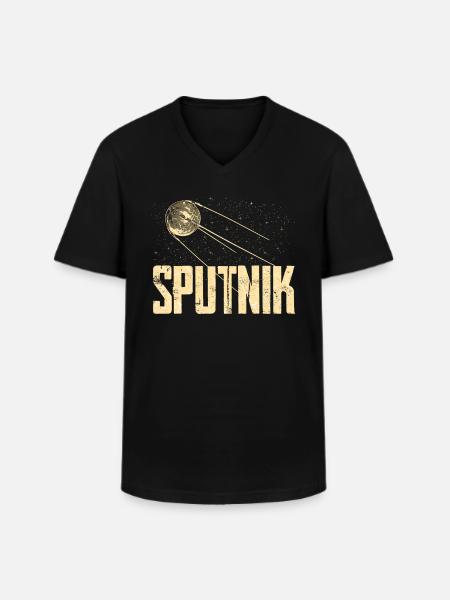 Sputnik - Men's V-Neck T-Shirt - black