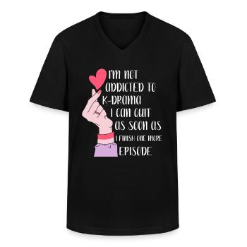 K-Drama Kdrama Korea Südkorea Seoul K-Drama - Männer-T-Shirt mit V-Ausschnitt - Schwarz - Vorne - AI Model Male 178 dark (178cm)