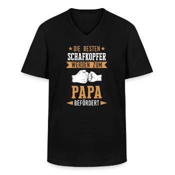 Schafkopfen Schafkopf Kartenspiel Spruch - Männer-T-Shirt mit V-Ausschnitt - Schwarz - Vorne - AI Model Male 178 dark (178cm)
