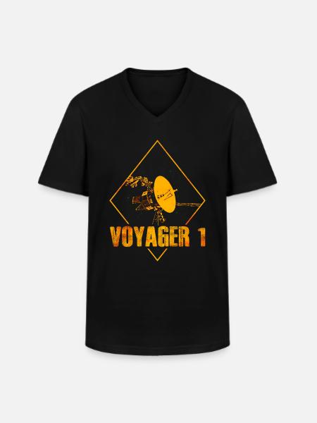 Voyager 1 - Interstellar Space Probe - Men's V-Neck T-Shirt - black