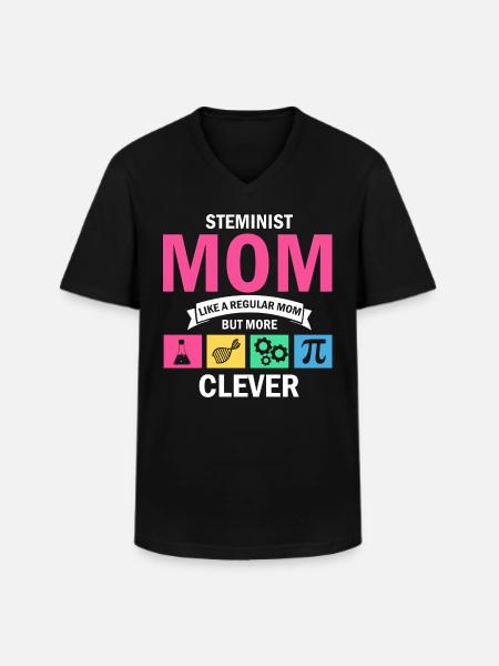Steminist Science Design for Women Science - Klassisk herre T-shirt med V-udskæring - sort