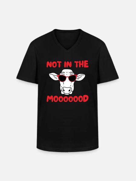 PAS D’HUMEUR - T-shirt col V Homme - noir