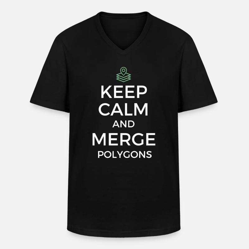 GIS - Geographische Informationssysteme - Männer-T-Shirt mit V-Ausschnitt - Schwarz