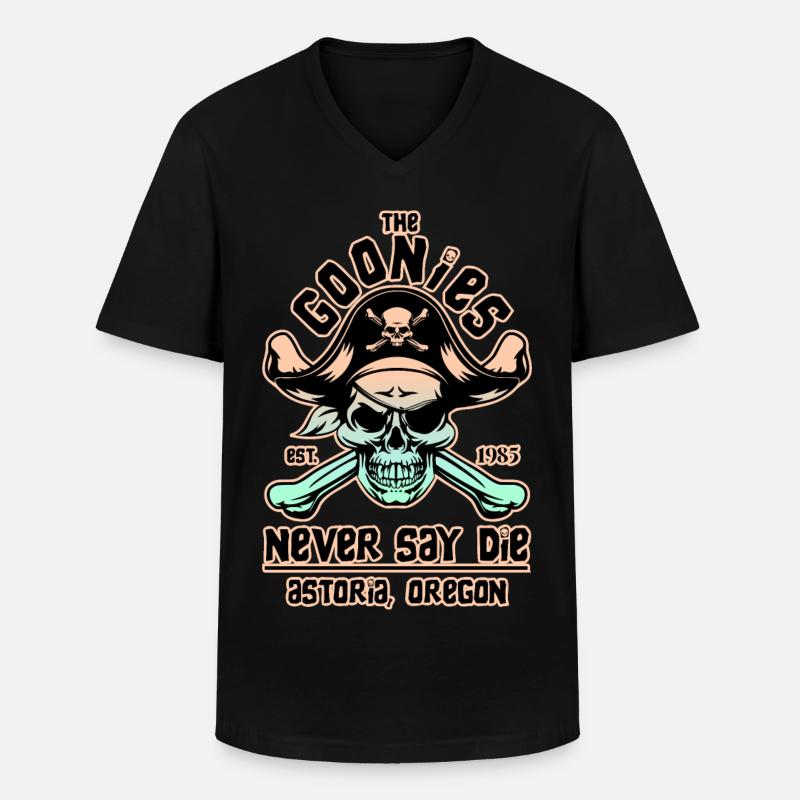 THE GOONIES 8 - Männer-T-Shirt mit V-Ausschnitt - Schwarz
