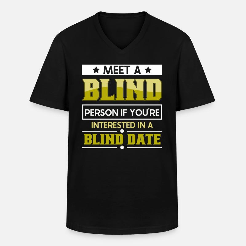 Blind Blindness Awareness Visual Impairment - Men's V-Neck T-Shirt - black