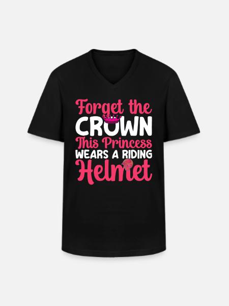 Cavalier d’équitation Princesse - T-shirt col V Homme - noir