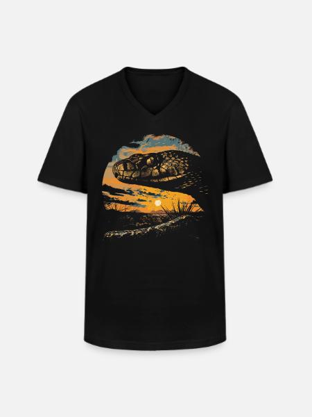 Snakes - Men's V-Neck T-Shirt - black