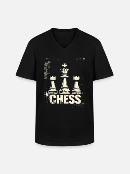 Queen Chess Masterpiece Design - Men's V-Neck T-Shirt - black