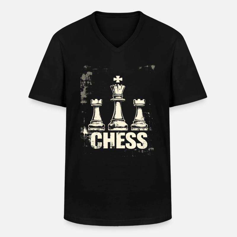 Queen Chess Masterpiece Design - Men's V-Neck T-Shirt - black
