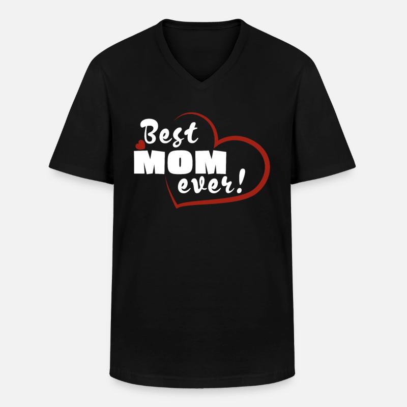 Beste Mama - Männer-T-Shirt mit V-Ausschnitt - Schwarz