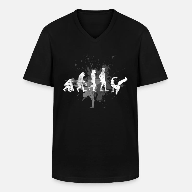 Breakdance Evolution - Men's V-Neck T-Shirt - black