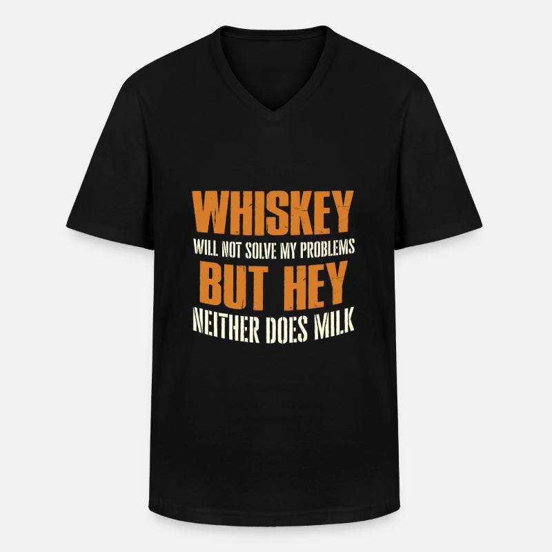 Whiskey - Männer-T-Shirt mit V-Ausschnitt - Schwarz