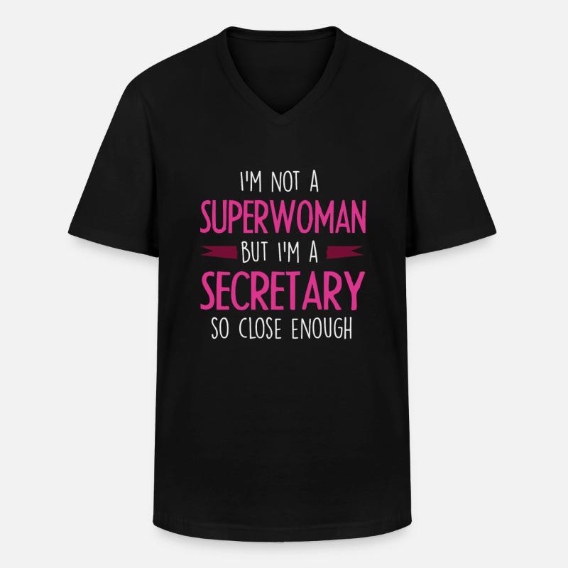 Sekretärin - Männer-T-Shirt mit V-Ausschnitt - Schwarz