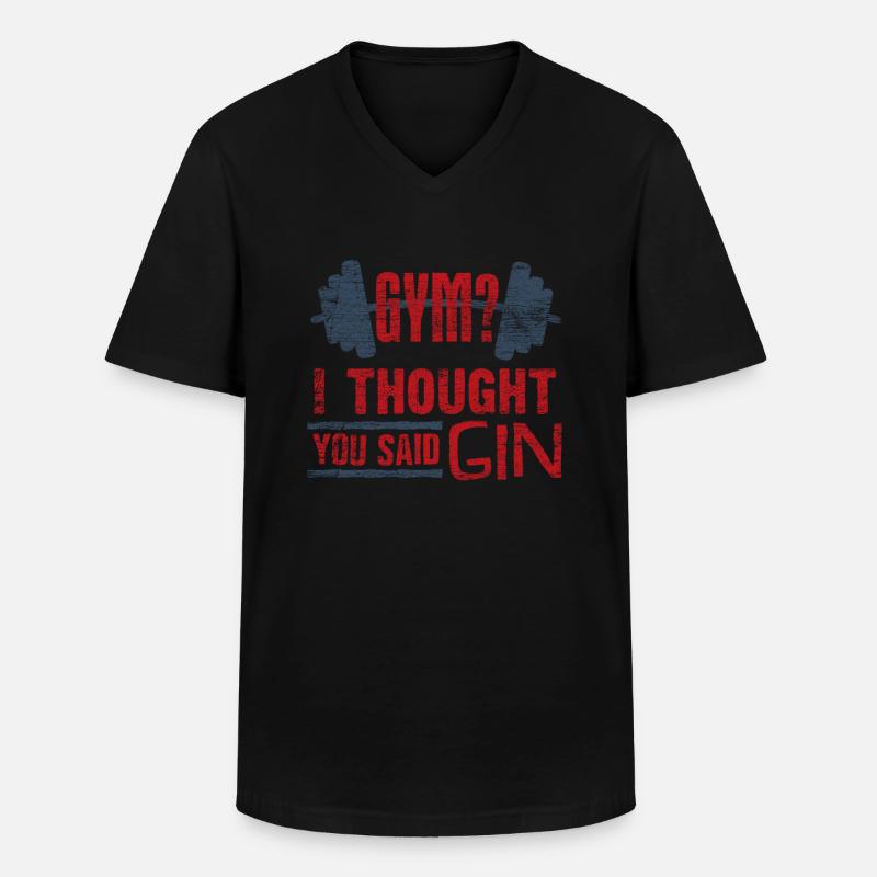 Gin - Männer-T-Shirt mit V-Ausschnitt - Schwarz