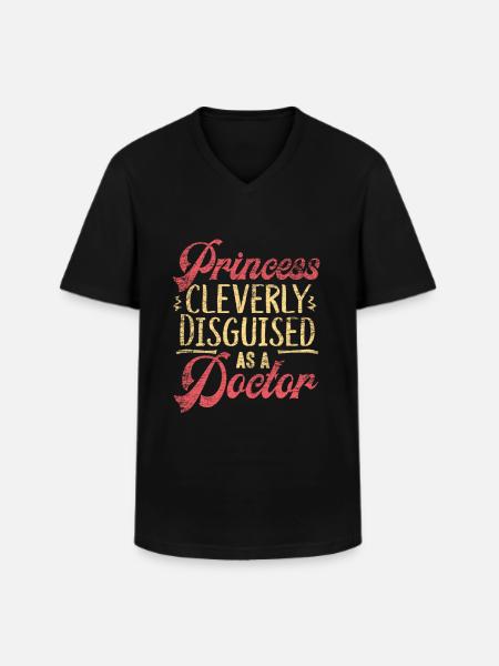médecin - T-shirt col V Homme - noir