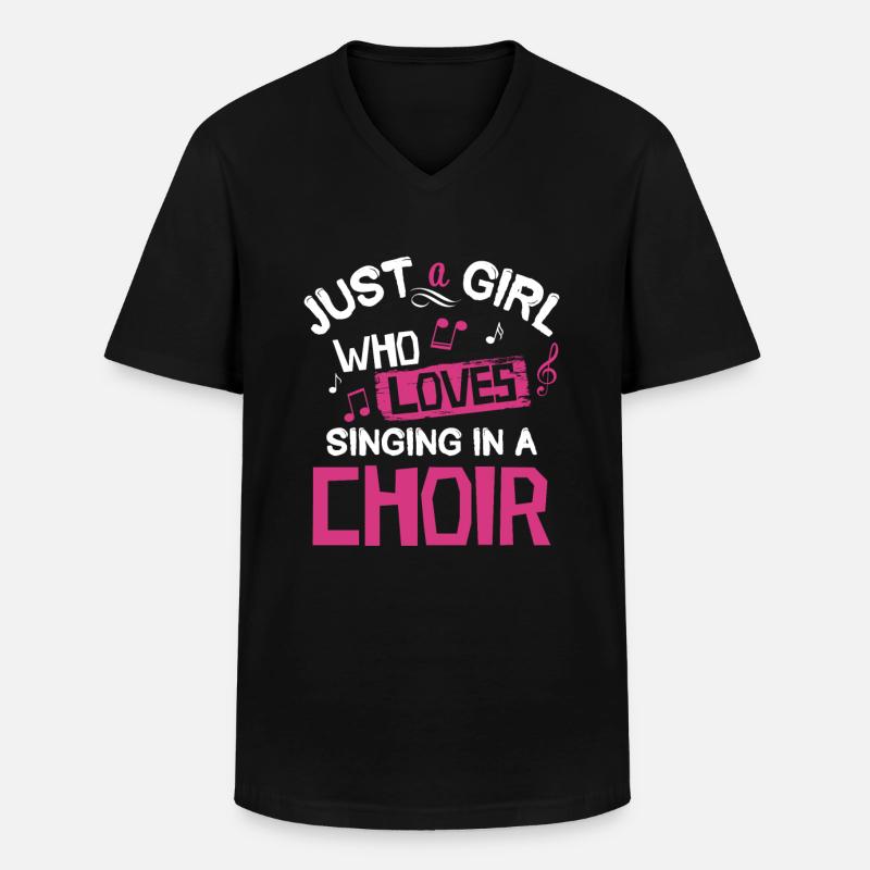Chor Mädchen Sängerin - Männer-T-Shirt mit V-Ausschnitt - Schwarz