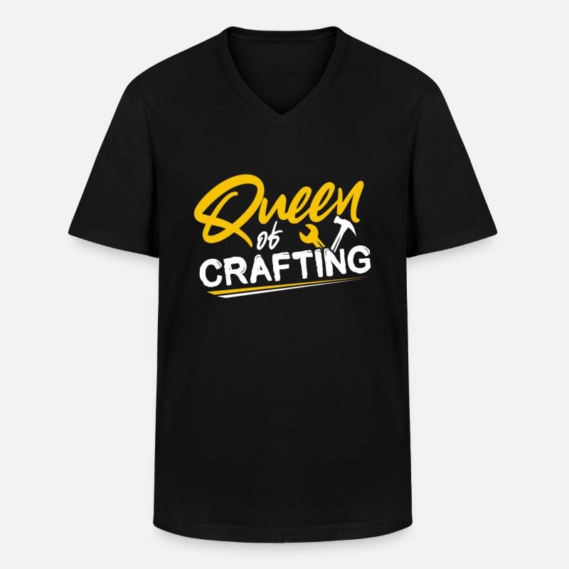 Handwerkerin - Männer-T-Shirt mit V-Ausschnitt - Schwarz