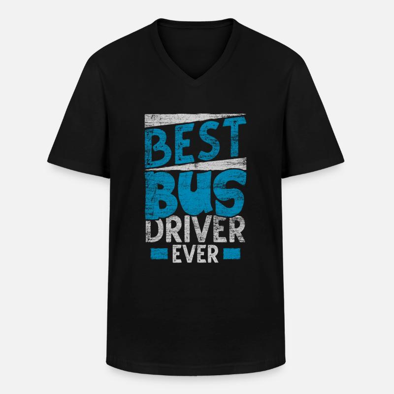 Busfahrer - Männer-T-Shirt mit V-Ausschnitt - Schwarz