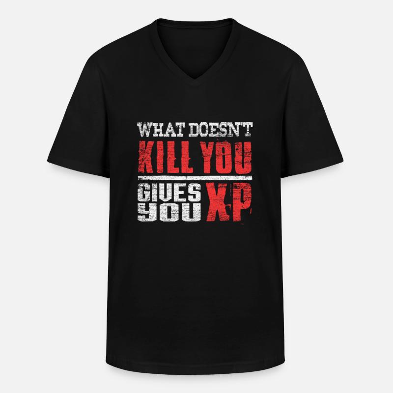 Gaming - Männer-T-Shirt mit V-Ausschnitt - Schwarz