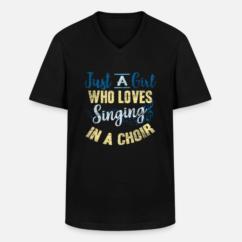 Chor Sängerin - Männer-T-Shirt mit V-Ausschnitt - Schwarz